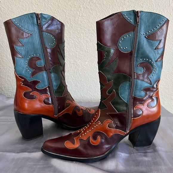 Jeffrey Campbell Saddle Up Western Pull On Boots 9 SOLD OUT - Picture 3 of 12